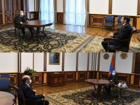 Արմեն Սարգսյանը հանդիպումներ է ունեցել Լիլիթ Մակունցի, Էդմոն Մարուքյանի եւ Արման Աբովյանի հետ