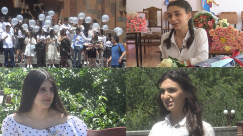 «Վերջին զանգը»՝ տնից հեռու. հադրութցի ընկերուհիների համար զանգը հնչեց տարբեր դպրոցներում