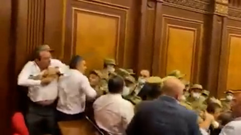 Կադրեր ԱԺ դահլիճի ծեծկռտուքից