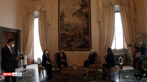 Քուիրինալի պալատում տեղի է ունեցել Հայաստանի և Իտալիայի նախագահների առանձնազրույցը