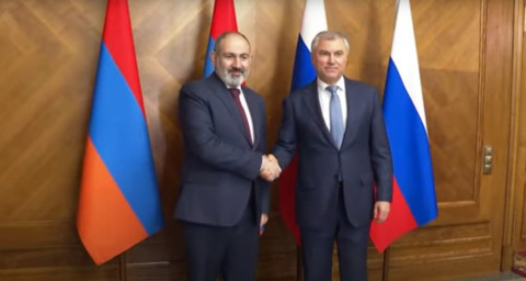 Ես առաջին անգամ եմ Պետական Դումայում. Նիկոլ Փաշինյանը՝ Վյաչեսլավ Վոլոդինին