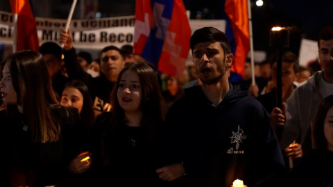 «Ոչ թուրքի հետ ապրելուն». ջահերով երթ Ստեփանակերտում