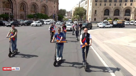 Վանեցյանի թիմակիցները «սամոկատ»-ներով իրազեկման ակցիա են իրականացնում Երեւանում