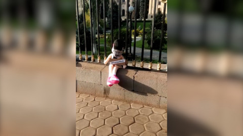Քաղաքացիները Փաշինյանի դեմքով խաղալիք են դրել ԱԺ–ի դիմաց՝ դավաճան գրառմամբ
