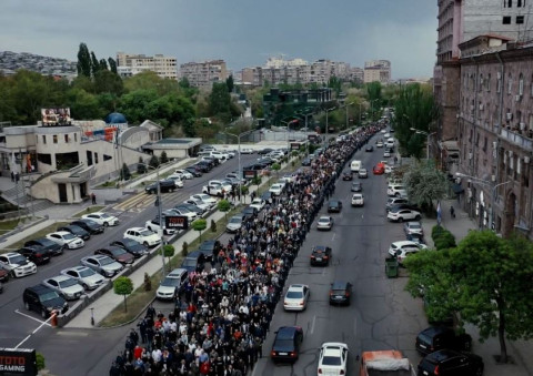 «Դիմադրություն» շարժման իրազեկման երթը. կադրեր դրոնով