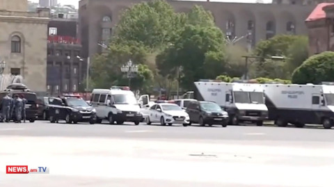 Աննախադեպ թվով ոստիկանական ուժեր Հանրապետության հրապարակում