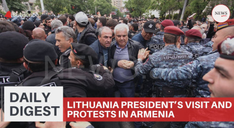 NEWS.am digest: Lithuanian President’s visit marred by anti-government protests in Armenia