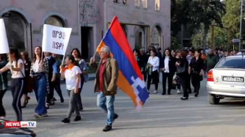 Արցախի Մարտակերտ քաղաքում ընդդիմությանը աջակցող հավաք է անցկացվել