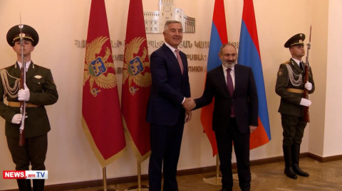 Փաշինյանը հյուրընկալել է պաշտոնական այցով Հայաստան ժամանած Չեռնոգորիայի նախագահ Միլո Ջուկանովիչին