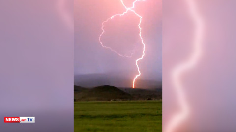 Կայծակի հարվածը Արագածի լանջերին