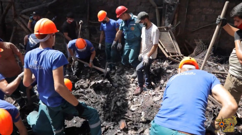 ԱԻՆ–ի տեսանյութը՝ պայթյունի վայրում որոնողական աշխատանքներից