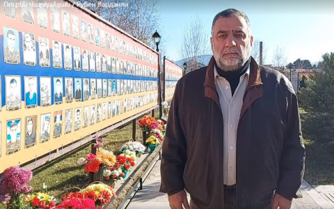 Պարտավոր ենք մեր տղաների զոհված կյանքերի համար պայքարել. Ռուբեն Վարդանյանը՝ ազատամարտիկների պուրակից