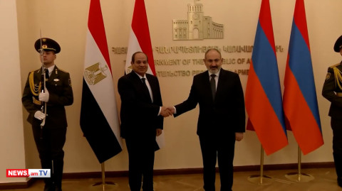 «Ի պատիվ ձեզ` առաջին ձյունն է տեղում, շատ սիմվոլիկ է». Փաշինյանն ընդունել է Եգիպտոսի նախագահին