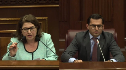 «Բարի երեկո եմ մաղթում ձեզ». Արշակյանն անջատեց ընդդիմադիր կին պատգամավորի բարձրախոսը