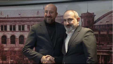 Armenia PM in Munich, holds informal meeting with European Council head