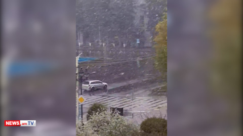 Մայիսյան ձմեռ. Գյումրիում ձյուն է գալիս