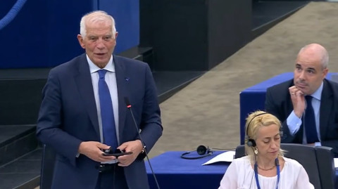 The only solution is a diplomatic one. Borrell was frustrated by questions about the situation in the Lachin corridor