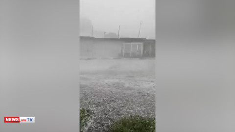Հորդառատ անձրև ու կարկուտ Իջևանում