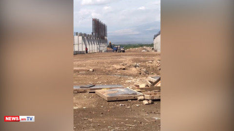 Azerbaijan shells tractor working at Yeraskh factory