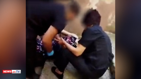 Starving woman in Karabakh passes out on street