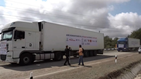 Humanitarian aid sent from France to Karabakh reaches Kornidzor checkpoint area