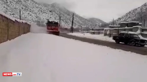 Մեղրիում ձյան ծածկի բարձրությունը 15 սմ է