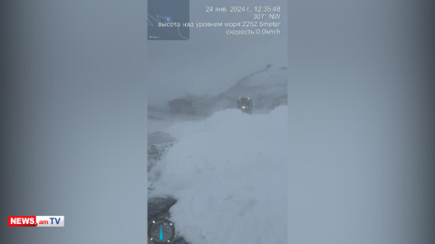 Heavy snow, blizzard at Armenia’s Saravan- Zanger motorway