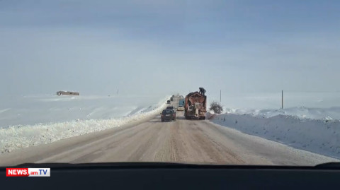 Երեւան–Վանաձոր ճանապարհը տեղ տեղ սառած է