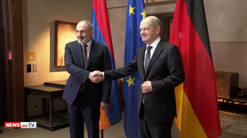 Փաշինյանի հանդիպումը Օլաֆ Շոլցի հետ