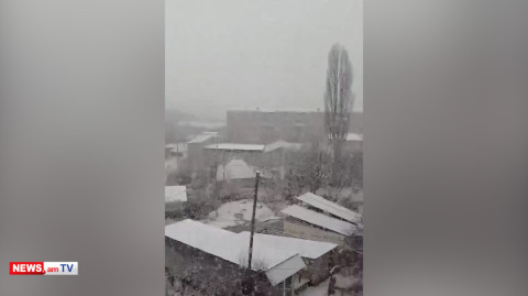 Եղեգնաձորում առատ ձյուն է տեղում