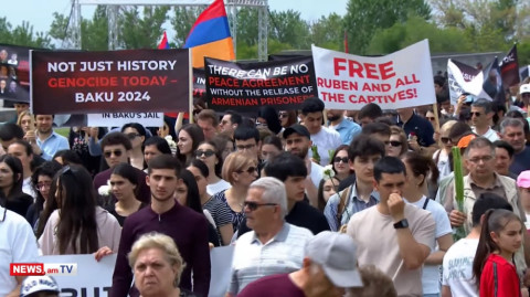 Երթ դեպի Ծիծեռնակաբերդ՝ ի զորակցություն Ռուբեն Վարդանյանի եւ մյուս հայ գերիների