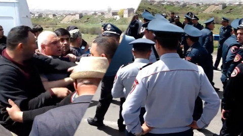 «Չգոռաս ինձ վրա», «Հանգիստ պահի քեզ». Մարտունիում ոստիկանապետը վիճում է ճանապարհը փակածների հետ