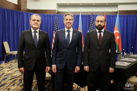 Blinken, Mirzoyan, Bayramov meeting in Washington