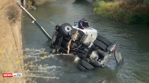 Վայոց Ձորում բեռնատարը ընկել է գետը
