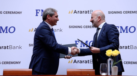 ԱրարատԲանկն ու FMO-ն ընդլայնում են համագործակցությունը 25 մլն դոլարի վարկային պայմանագրով