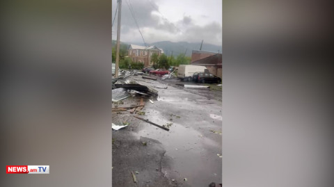 ՀՐԱՏԱՊ. Տորնադոն մեծ ավերածություններ է գործել Ապարանում