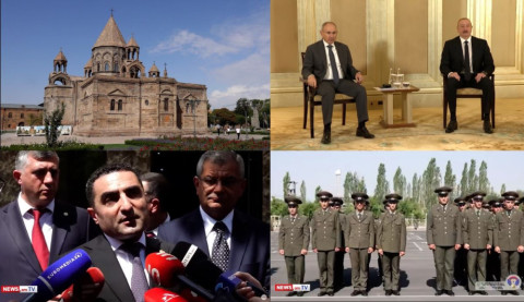 Փաշինյանի գալիք հանրահավաքը և գրոհը, Սուրբ Էջմիածնի կոչը. «Օրվա ամփոփում»՝ ռուսերեն