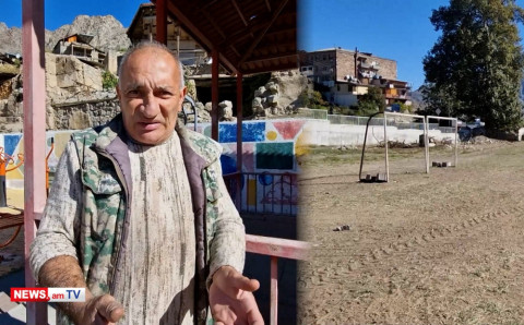 Շինարարությունը սկսել են, կիսատ թողել. Մեղրիի մարզադաշտը քարուքանդ վիճակում է