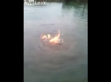 Տղամարդը հրկիզել է լիճը