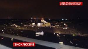 Կադրեր Դոնի Ռոստովի օդանավակայանից՝ ինքնաթիռի կործանումից անմիջապես հետո