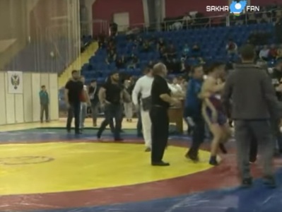 Mass clashes and gun during Russia freestyle wrestling championship