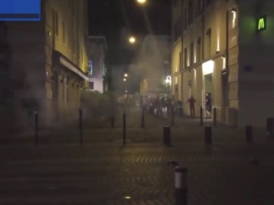 England and Russia national football squad fans clash in France