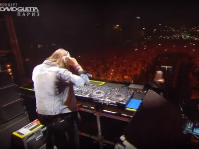 Footage from world-renowned DJ David Guetta’s concert near Eiffel Tower