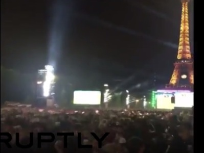 Panic in Paris fanzone after firecracker let off RT RT