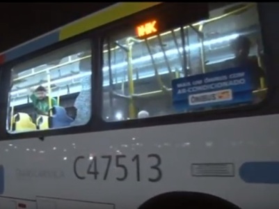 Media transport bus shot in Rio