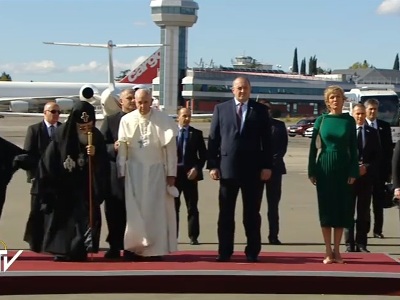 Հռոմի պապի ժամանումը Վրաստան