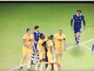 Preston's Jermaine Beckford & Eoin Doyle sent off for clashing