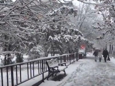 Երեւանում ուժեղ ձյուն է տեղում