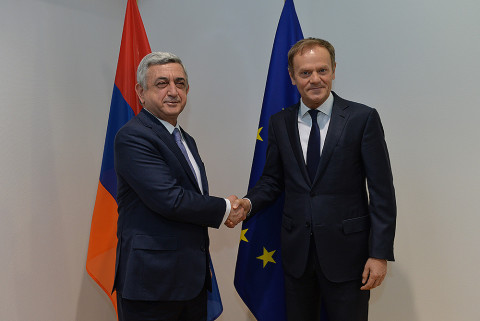 Տուսկի եւ Սարգսյանի հանդիպումը Բրյուսելում