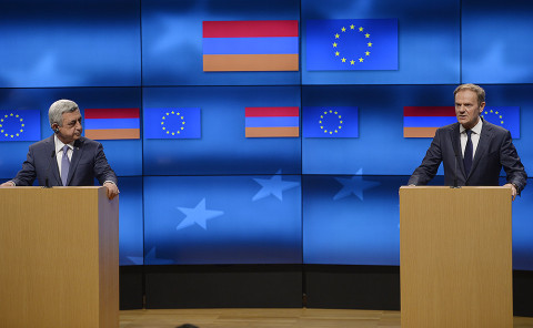Սերժ Սարգսյանի եւ Դոնալդ Տուսկի համատեղ ասուլիսը